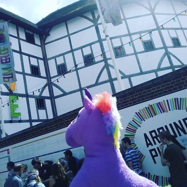 Walter the Unicorn visited the world-famous Globe theatre.
Although famed for writing complex female characters of great wit and strength, they only seemed to show these qualities when dressed as men...