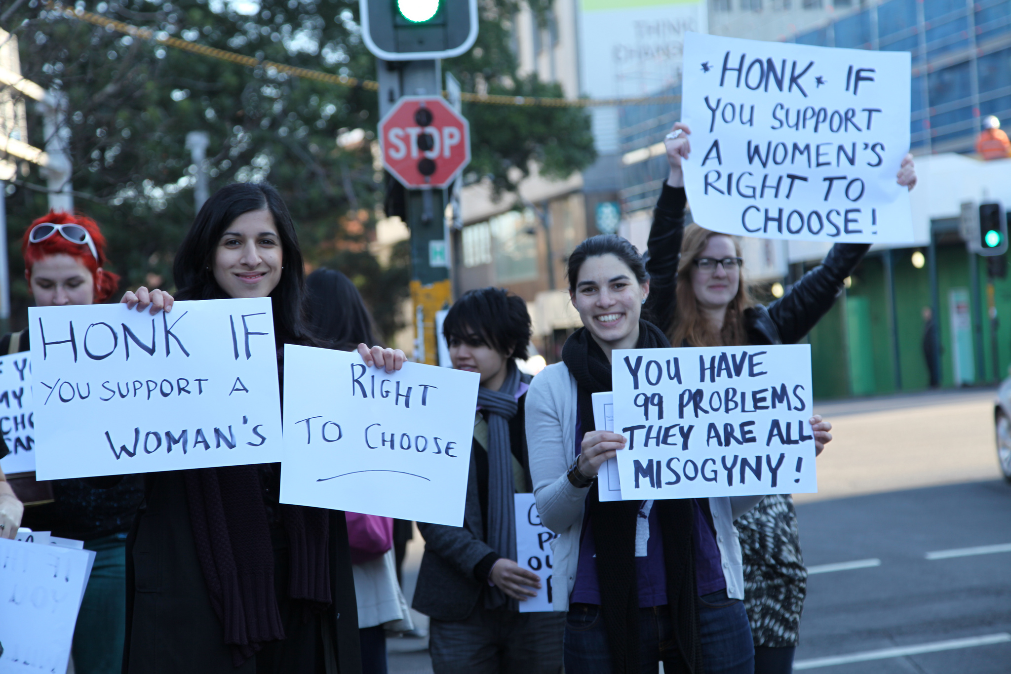 Pro choice abortion protest signs
