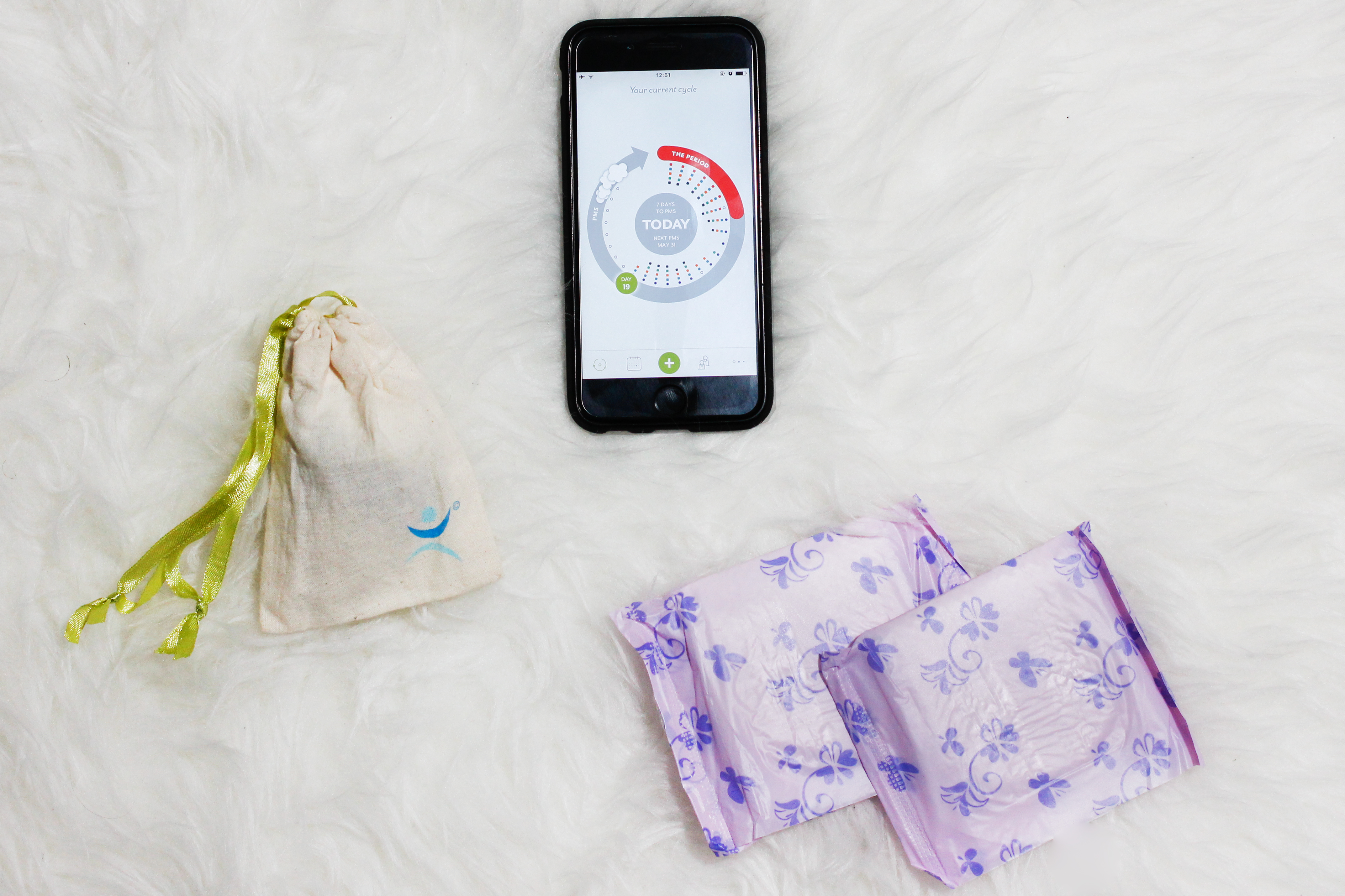 period app and menstrual products