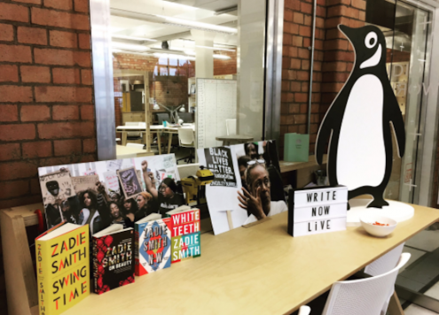 Display of books by Penguin Random House