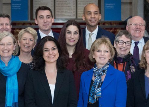 Group photo of the MPs who have formed the Independent Group